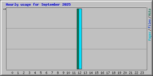 Hourly usage for September 2025