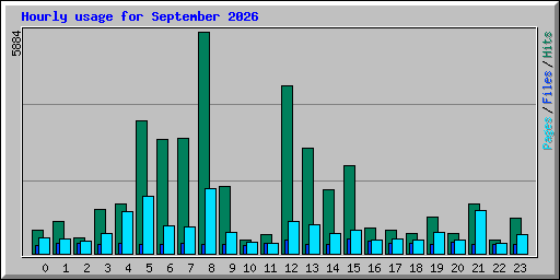 Hourly usage for September 2026